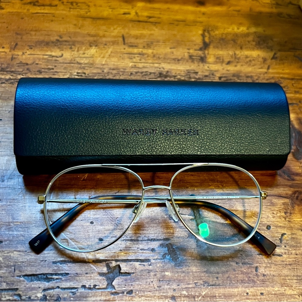 Warby Parker Gold Metal Round Eyeglasses